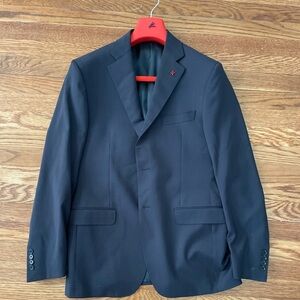 ISAIA NAPOLI Navy Blazer 50R EU 40R US 100% Wool Excellent Used Condition